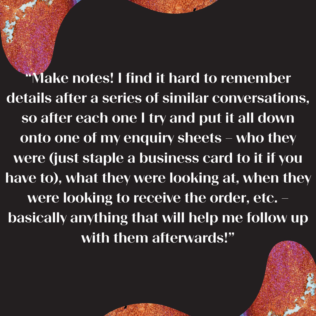 Exhibitor Top Tips 2